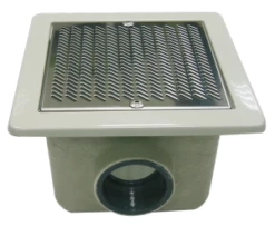 HMD252/110R | Main Drain 250 X 250 With 110mm Connections - 20m³/hr (0.3m/s) 33m³/hr (0.5m/s)